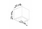 Nástenné svietidlo Sollux Ligthing Quad, 12cm, beton, štvorcová, 1xG9 LED 4,5W, šedý