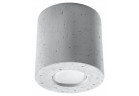 Plafon Sollux Ligthing Orbis, 10cm, beton, okrúhly, 1xGU10 LED 6W, šedý