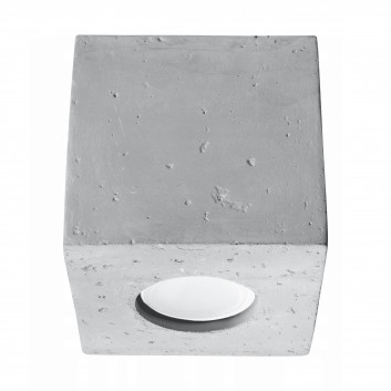 Plafon Sollux Ligthing Orbis, 10cm, beton, okrúhly, 1xGU10 LED 6W, šedý