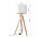 Lampa na postavení Sollux Ligthing Legno 1, 35x80cm, 1xE27 60W, naturalne drevo, biely
