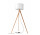 Lampa na postavení Sollux Ligthing Legno 2, 70x140cm, 1xE27 60W, naturalne drevo, biely