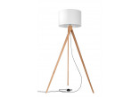 Lampa na postavení Sollux Ligthing Legno 1, 35x80cm, 1xE27 60W, naturalne drevo, biely