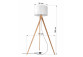 Lampa na postavení Sollux Ligthing Legno 1, 35x80cm, 1xE27 60W, naturalne drevo, biely