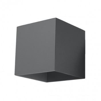 Nástenné svietidlo Sollux Ligthing Quad, 12cm, beton, štvorcová, 1xG9 LED 4,5W, šedý