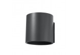 Nástenné svietidlo Sollux Ligthing Orbis 1, 12cm, okrúhly, 1xG9 LED 4,5W, antracit
