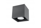 Plafon Sollux Ligthing Quad 1, 10cm, štvorcová, 1xGU10 40W, antracit