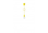 Lampa Závěsná Sollux Ligthing Diego 1, 9cm, 1xE27 60W, žltý