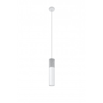 Lampa Závěsná Sollux Ligthing Pablo, 8cm, GU10 1x40W, biely/naturalne drevo