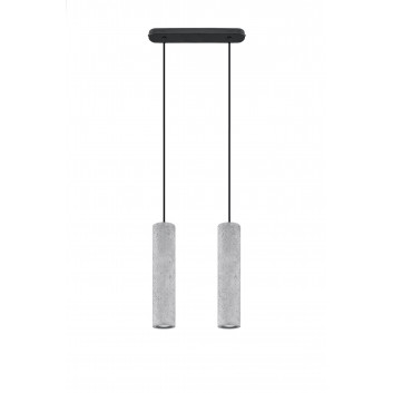 Lampa Závěsná Sollux Ligthing Luvo 1, 8cm, GU10 1x40W, čierna/beton
