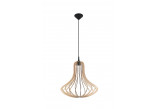 Lampa Závěsná Sollux Ligthing Alexia, 21cm, E27 1x60W, čierna/naturalne drevo