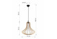 Lampa Závěsná Sollux Ligthing Alexia, 21cm, E27 1x60W, čierna/naturalne drevo