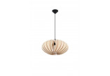 Lampa Závěsná Sollux Ligthing Oriana, 30cm, E27 1x60W, čierna/naturalne drevo