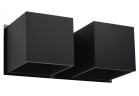 Nástenné svietidlo Sollux Ligthing Quad 2, 26cm, dvojitý, GU9 2x40W, čierna