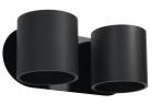 Nástenné svietidlo Sollux Ligthing Orbis 2, 28cm, dvojitý, GU9 2x40W, čierna