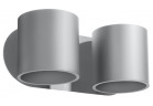 Nástenné svietidlo Sollux Ligthing Orbis 2, 28cm, dvojitý, GU9 2x40W, šedý