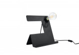 Lampa biurkowa Sollux Ligthing Incline, 25cm, E27 1x60W, čierna