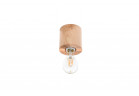 Plafon Sollux Ligthing Salgado, 10cm, okrúhly, E27 1x60W, naturalne drevo