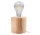 Lampa biurkowa Sollux Ligthing Salgado, 10cm, okrúhla, E27 1x60W, naturalne drevo