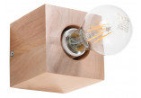 Nástenné svietidlo Sollux Ligthing Abel, 10cm, štvorcová, E27 1x60W, naturalne drevo