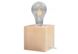 Lampa biurkowa Sollux Ligthing Salgado, 10cm, okrúhla, E27 1x60W, naturalne drevo