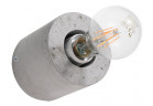 Nástenné svietidlo Sollux Ligthing Salgado, 10cm, okrúhly, beton, E27 1x60W, šedý