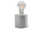 Lampa biurkowa Sollux Ligthing Salgado, 10cm, okrúhla, beton, E27 1x60W, šedý