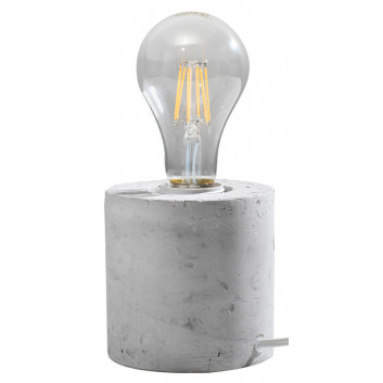 Nástenné svietidlo Sollux Ligthing Salgado, 10cm, okrúhly, beton, E27 1x60W, šedý