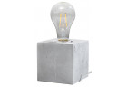 Lampa biurkowa Sollux Ligthing Abel, 10cm, štvorcová, beton, E27 1x60W, šedý