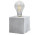 Lampa biurkowa Sollux Ligthing Abel, 10cm, štvorcová, beton, E27 1x60W, šedý