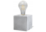 Lampa biurkowa Sollux Ligthing Abel, 10cm, štvorcová, beton, E27 1x60W, šedý
