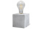 Nástenné svietidlo Sollux Ligthing Abel, 10cm, štvorcová, beton, E27 1x60W, šedý