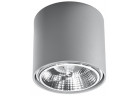 Plafon Sollux Ligthing Tiube, 12cm, okrúhly, GU10 1x40W, šedý