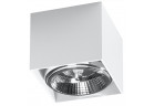 Plafon Sollux Ligthing Blake, 12cm, štvorcová, GU10 1x40W, biely