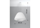 Żyrandol Sollux Ligthing Bella, 60cm, E27 3x60W, biely