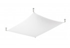 Plafon Sollux Ligthing Luna 1, 80x105cm, G13 2x18 W, biely/chróm