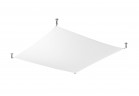 Plafon Sollux Ligthing Luna 2, 105x105cm, G13 4x18 W, biely/chróm