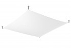 Plafon Sollux Ligthing Luna 4, 140x140cm, G13 6x18 W, biely/chróm