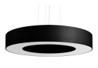 Żyrandol Sollux Ligthing Saturno 50 Slim, okrúhly, 50x50cm, E27 5x60W, čierna/biely