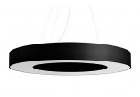 Żyrandol Sollux Ligthing Saturno 70 Slim, okrúhly, 70x70cm, E27 6x60W, čierna/biely