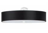 Plafon Sollux Ligthing Skala 60, okrúhly, 60x60cm, E27 5x60W, čierna/biely