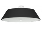 Plafon Sollux Ligthing Vega 70, okrúhly, 70x70cm, E27 5x60W, čierna/biely
