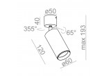 Reflektor LED AQForm PET next, 60mm, 3000K, biely/zlatý strukturalny