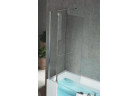 Vaňová zástena Iris Comby 2 80x150 cm, ľavé, profil chróm, sklo číre mocowany do stieny (2 elementy) + Fixe 70