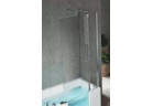 Vaňová zástena Iris Comby 2 80x150 cm, pravé, profil chróm, sklo číre mocowany do stieny (2 elementy) + Fixe 70