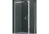 Dverí Novellini Rose Rosse 2P 114-120 cm posuvné s stenou alebo niky, pravé, profil chróm, sklo číre