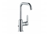 Umyvadlová batéria Kludi Objekta, na postavení, výška 280mm, výtokové rameno 155mm, Súprava odtokový, chróm