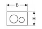 Tlačidlo uruchamiający Geberit Sigma20, do spłukiwania dwudzielnego, imitacja betonu/chróm