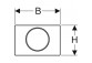Tlačidlo uruchamiający Geberit Sigma20, do spłukiwania dwudzielnego, čierna/čierna matnéný