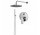 Sprchový set Vema Slate, podomietkový, 2 výstupy vody, Horná sprcha 20cm, chróm