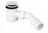 Sifón pre sprchové vaničky McAlpine, 90mm, czyszczenie od góry, klik-klak, biely